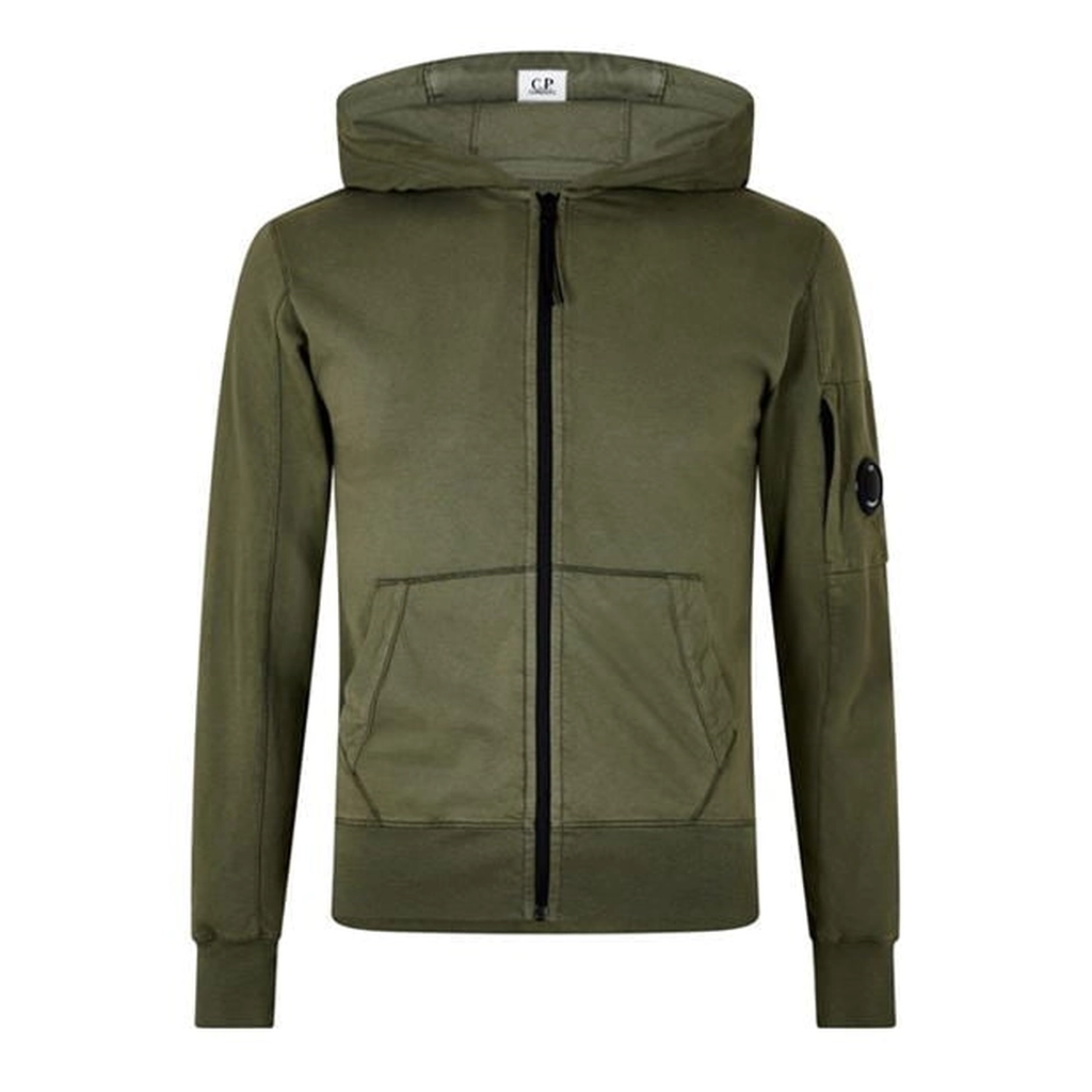 CP Company Sweatshirts - Hooded Open - Green